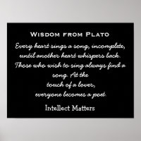 Touch of a Lover - Plato quote - art print