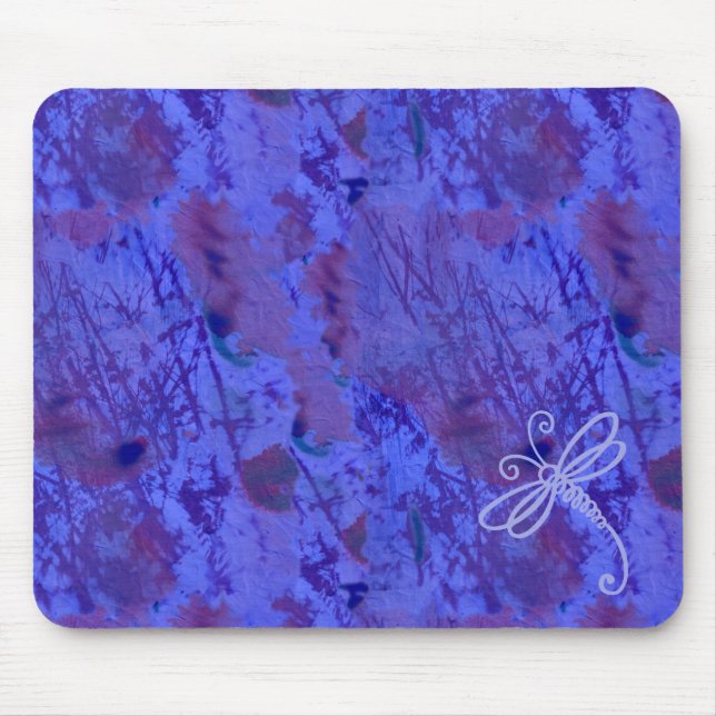 Touch Of Blue Dragonfly Art Mouse Mat (Front)