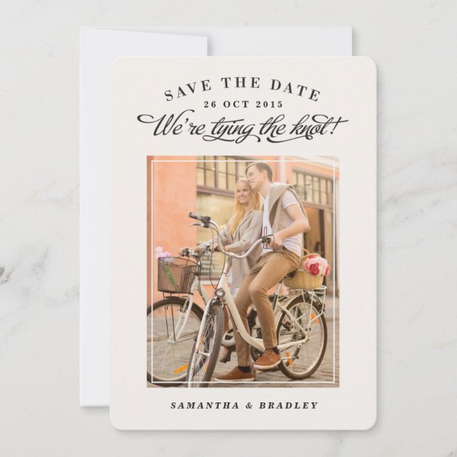 Touch of Class photo save the date card (Front)