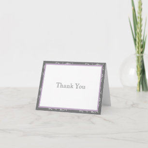 Touch of Class Purple Thank You Note Card