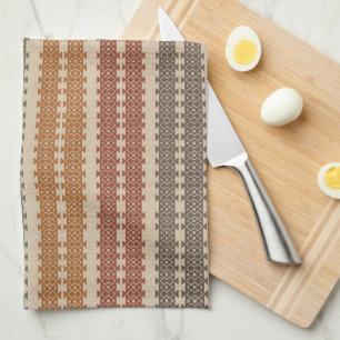 Touch of Colour Geo Pattern  Tea Towel
