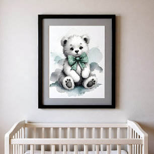 Touch of Colour Nursery Forest Animals Bear Poster
