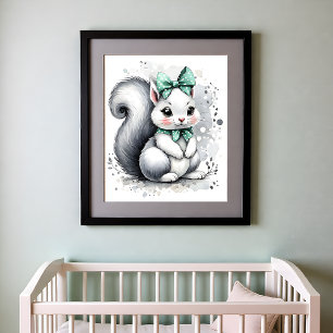 Touch of Colour Nursery Forest Animals Squirrel Poster