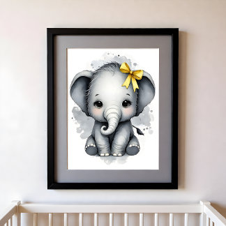 Touch of Colour Nursery Jungle Animals Elephant Poster