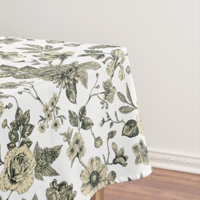 Touch of Elegance Garden Toile Tablecloth (In Situ)