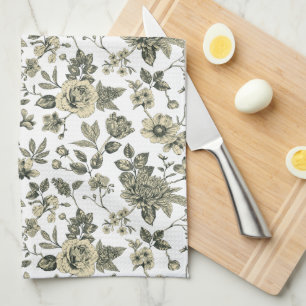 Touch of Elegance Garden Toile Tea Towel