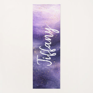 Touch of elegance lavender and navy blue yoga mat