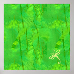 Touch Of Green Dragonfly Art Poster