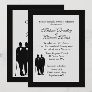 Touch of Grey Gay Wedding Invitation