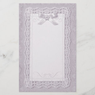 Touch of Lace - Lavender Stationery