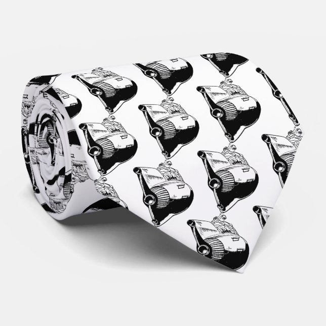 Touch of Nostalgia - Retro Rocketship Tie (Rolled)