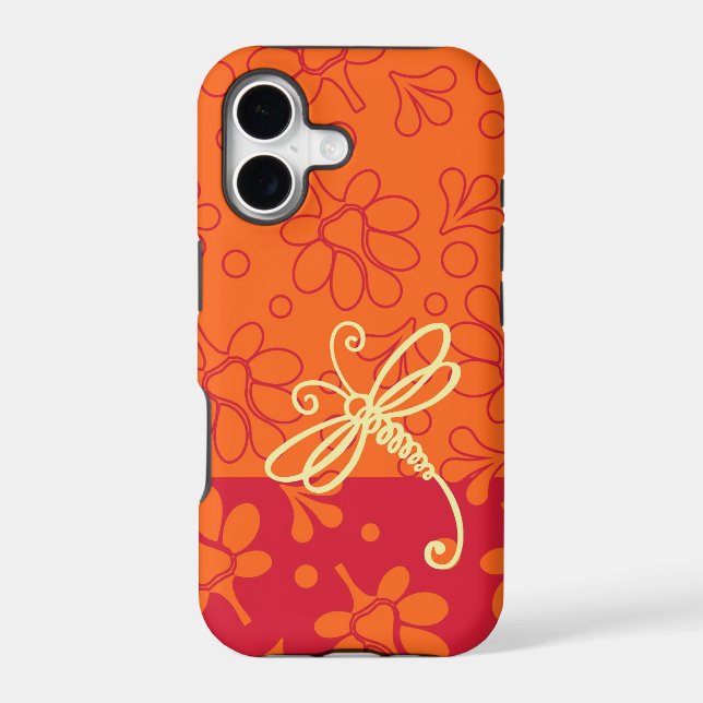 Touch Of Orange Dragonfly Art (Back)