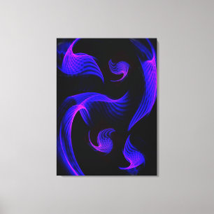 Touch of Pink On Blue Light Extravaganza Canvas Print