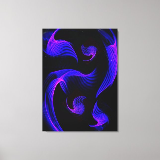 Touch of Pink On Blue Light Extravaganza Canvas Print (Front)