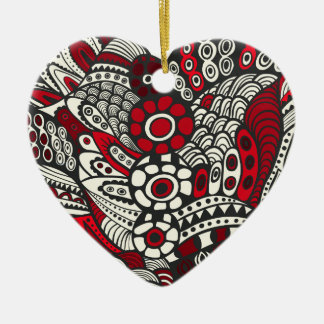 Touch of Red Ceramic Tree Decoration