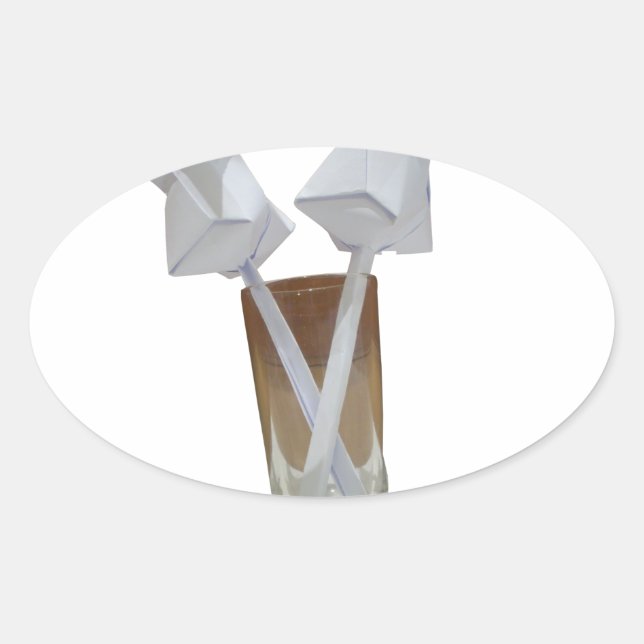 Touch of Romance: A Peaceful Valentine's Day Oval Sticker (Front)