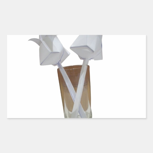 Touch of Romance: A Peaceful Valentine's Day Rectangular Sticker (Front)