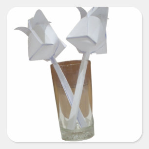 Touch of Romance: A Peaceful Valentine's Day Square Sticker