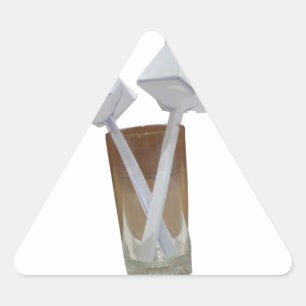 Touch of Romance: A Peaceful Valentine's Day Triangle Sticker