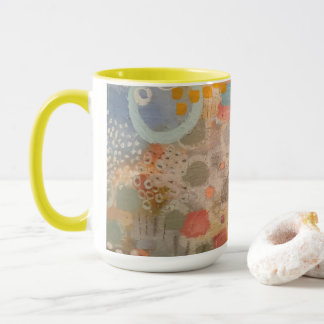 Touch of Sky Blue Abstract Design Mug