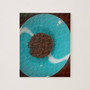Touch of the Sea: A Cyan Bowl of Coffee Jigsaw Puzzle