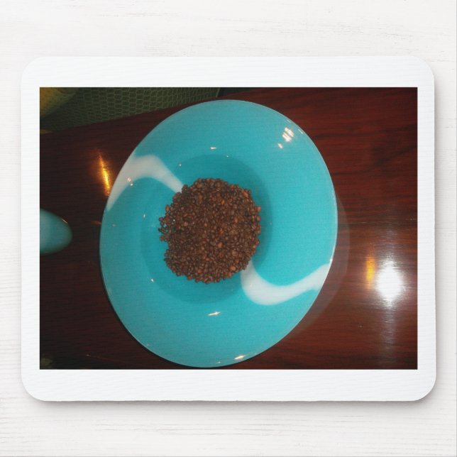 Touch of the Sea: A Cyan Bowl of Coffee Mouse Mat (Front)
