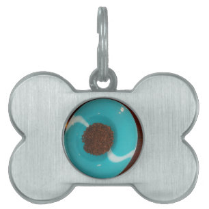 Touch of the Sea: A Cyan Bowl of Coffee Pet Tag