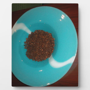Touch of the Sea: A Cyan Bowl of Coffee Plaque