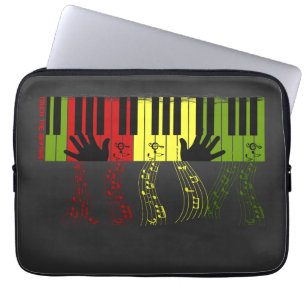 Touch the Rhythm – Colourful Piano Keys Music Art Laptop Sleeve