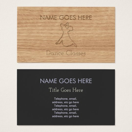 "Touch Wood" Dance Business Cards
