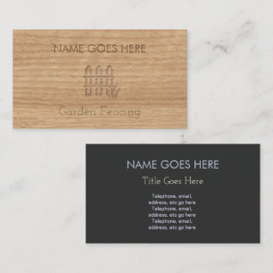 "Touch Wood" Garden Fencing Business Cards