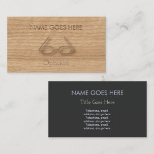 "Touch Wood" Optician Business Cards
