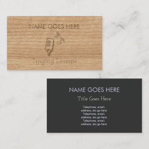 "Touch Wood" Singer Business Cards
