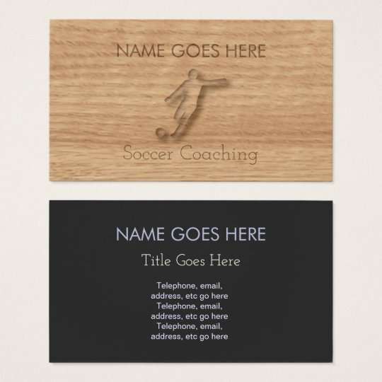 "Touch Wood" Soccer Coaching Business Cards