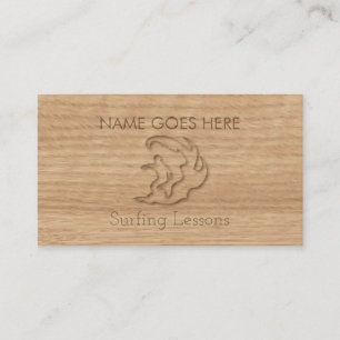 "Touch Wood" Surfing Business Cards