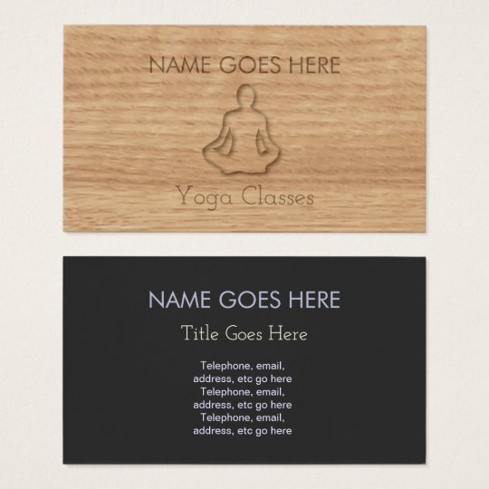 "Touch Wood" Yoga Business Cards
