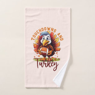 Touchdown and Turkey Thanksgiving Bath Towel Set