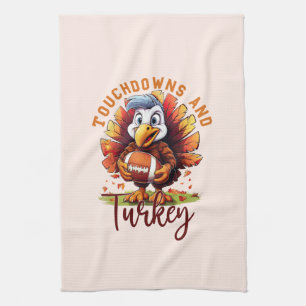 Touchdown and Turkey Thanksgiving Tea Towel