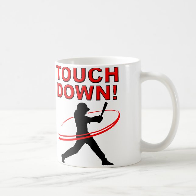Touchdown Baseball Funny Mug (Right)