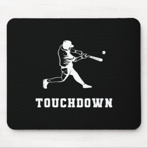 Touchdown Baseball Humour Funny Touchdown Baseball Mouse Mat