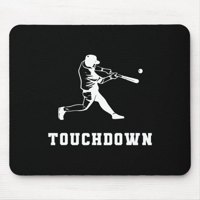 Touchdown Baseball Humour Funny Touchdown Baseball Mouse Mat (Front)