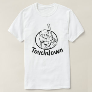 Touchdown Baseball Vintage Retro Baseball Player  T-Shirt