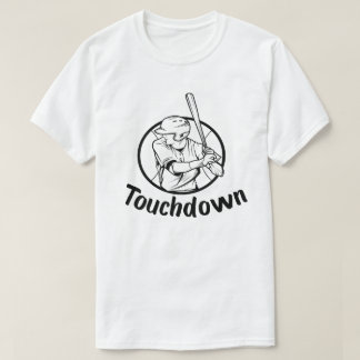 Touchdown Baseball Vintage Retro Baseball Player  T-Shirt