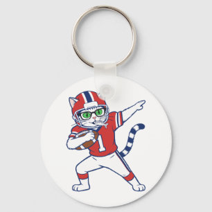 Touchdown Cat  Key Ring