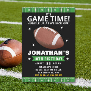 Touchdown Celebration: Football Field Birthday boy Invitation