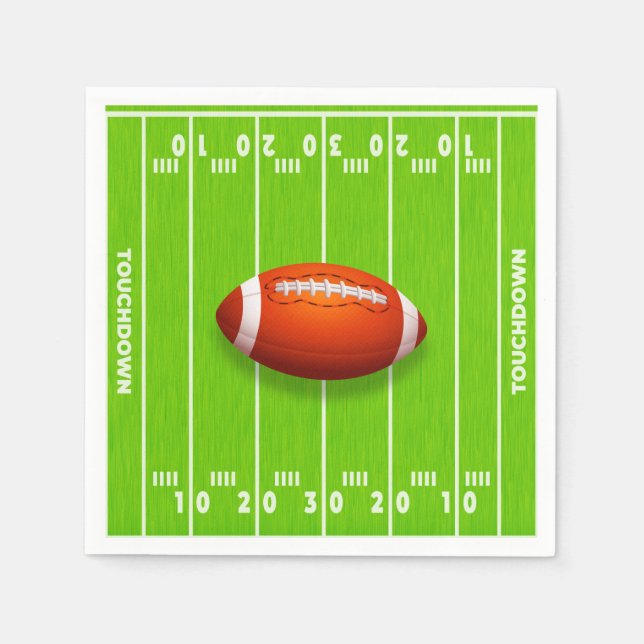 Touchdown Football Field Napkin (Front)