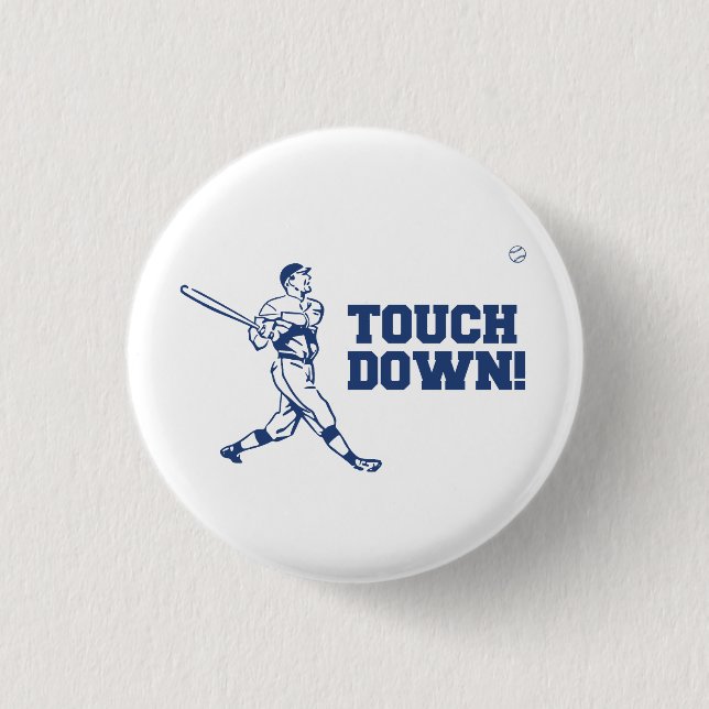 Touchdown Homerun Baseball Football Sports 3 Cm Round Badge (Front)