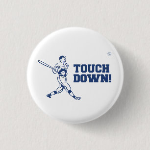 Touchdown Homerun Baseball Football Sports 3 Cm Round Badge