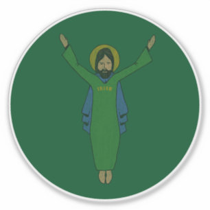 Touchdown Jesus Vintage Distressed Dark Green