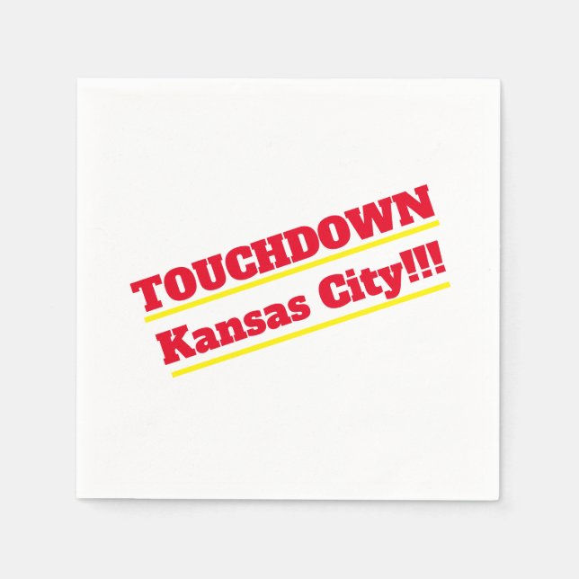 Touchdown Kansas City Cocktail Napkins (Front)